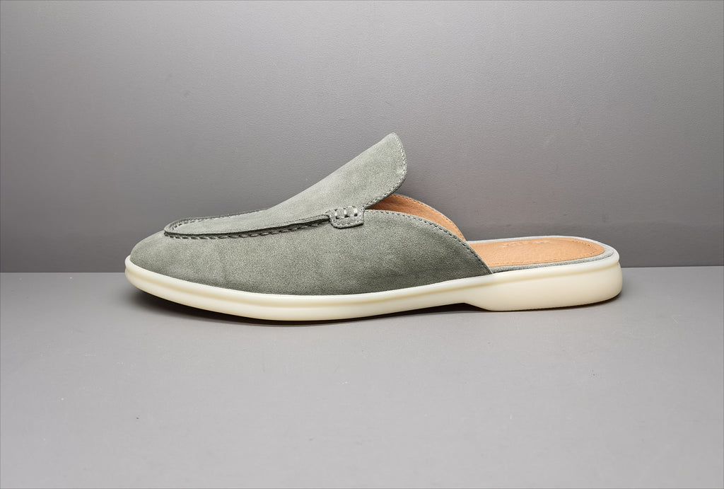Men's Backless Suede Leather Loafers