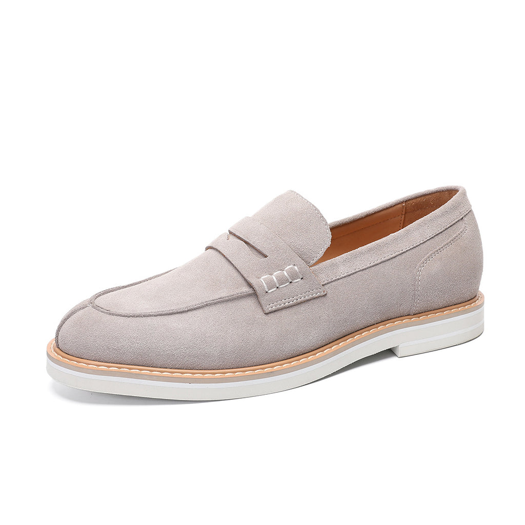 New 2026 versatile cowhide loafers anti-velvet leather soft leather British retro European and American men's slip-on