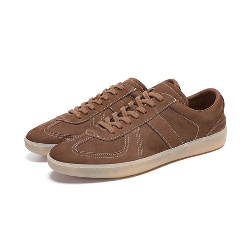 2026 washed cowhide men's leather lightweight German training shoes flat comfortable casual design outdoor sports sneakers