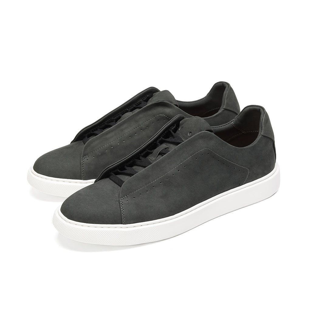Washed First Layer Cowhide 2026 Spring and Summer New Sports Board Shoes Men's Casual Breathable Lace-up Sneakers