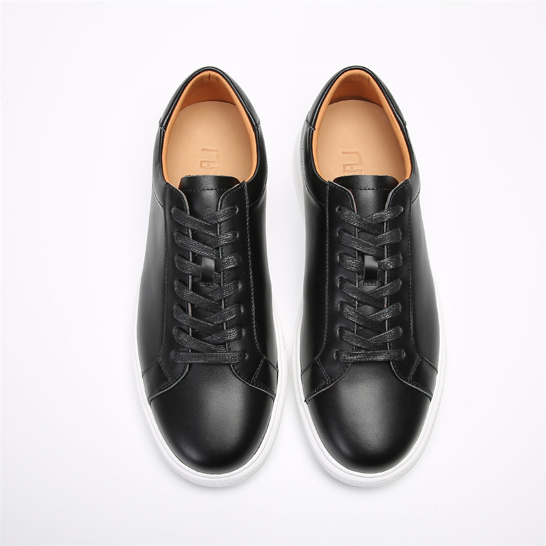 Ultra-light Zero-gravity Spring and Summer Leather Board Shoes Thin-soled Men's Casual Soft-soled Low-top Sneakers