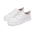 Little White Shoes Spring and Summer New Versatile Casual Sports Lightweight Leather Breathable British Men's First Layer Cowhide Board Sneaker
