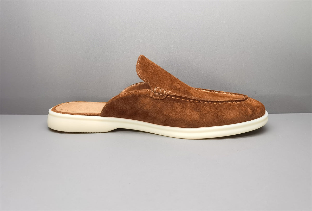 Men's Backless Suede Leather Loafers