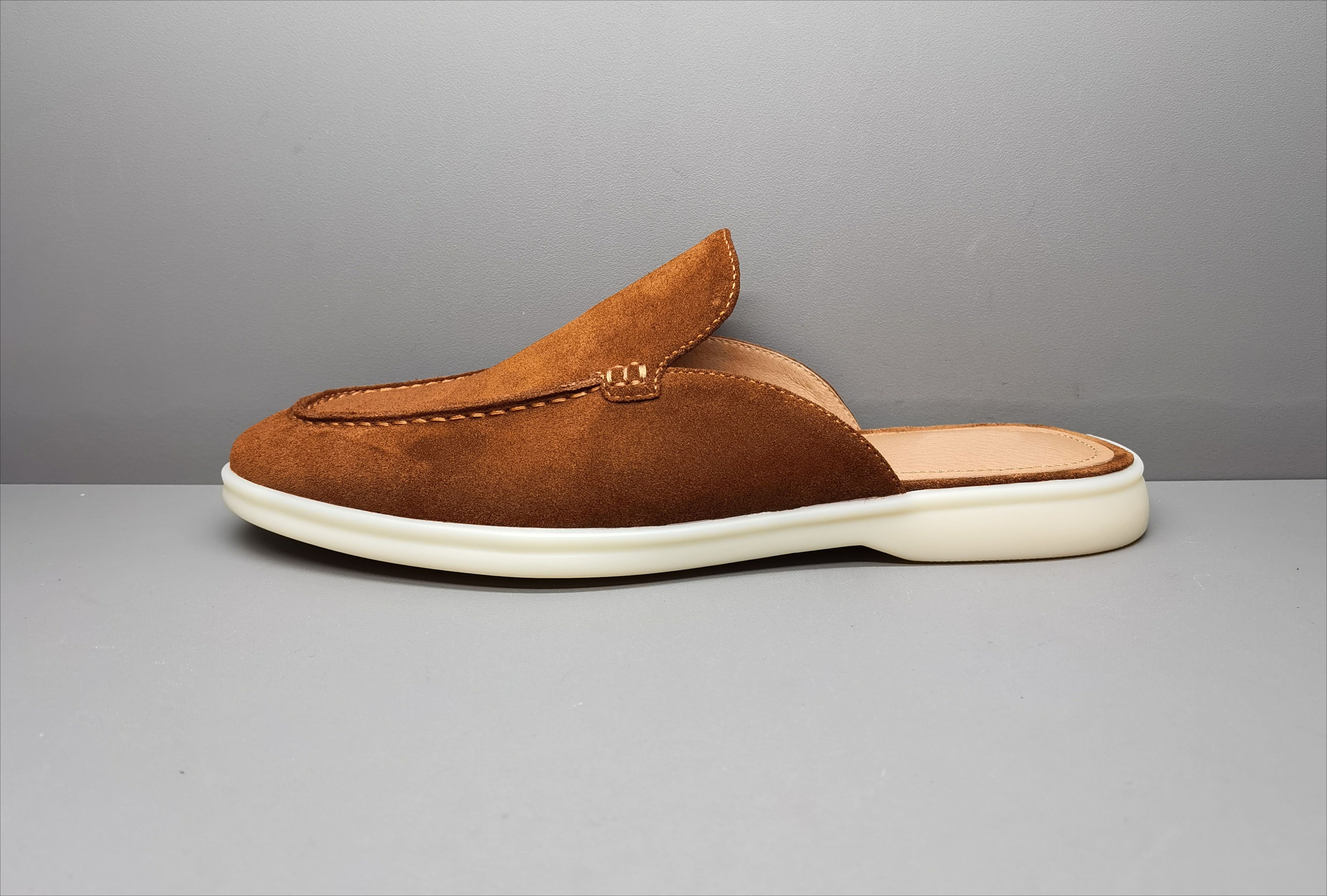 Men's Backless Suede Leather Loafers